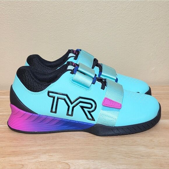 TYR L-1 Lifter Weightlifting Shoes Mint Pink Purple Women's Size 7.5 - Picture 1 of 7